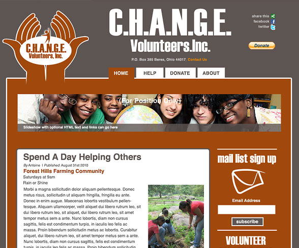 C.H.A.N.G.E. Volunteers Inc.