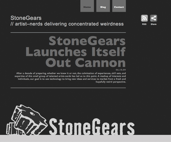 StoneGears Concept, Identity, Website
